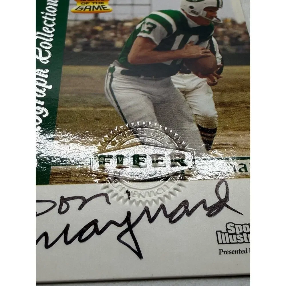 1999 Sports Illustrated Greats of the Game Don Maynard Autograph Jets Fleer